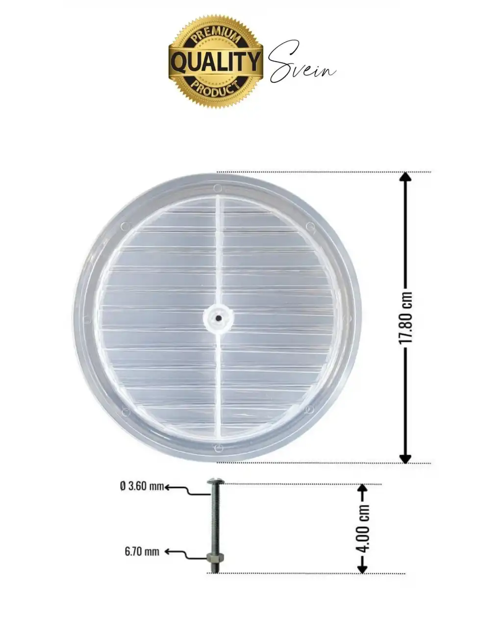Aç Kapa Yalıtımlı Havalandırma Ayarlı 18cm Şeffaf Kapak Cam Menfezi Doğalgaz Boşluk Aparatı Başlık