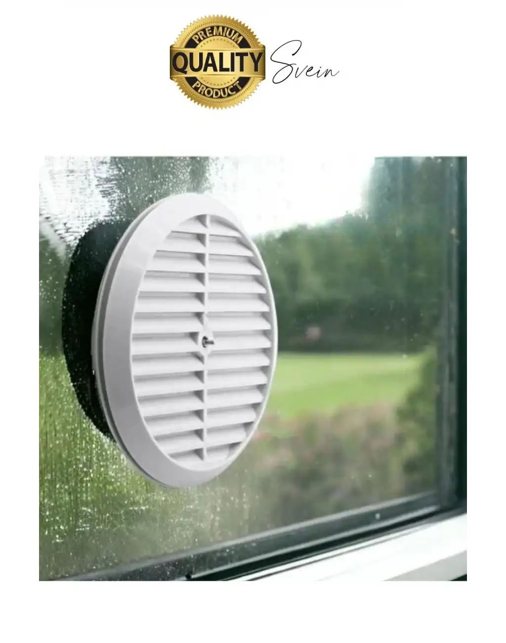 Aç Kapa Yalıtımlı Havalandırma Ayarlı 18 cm Beyaz Kapak Cam Menfezi Doğalgaz Aparatı Yuvarlak