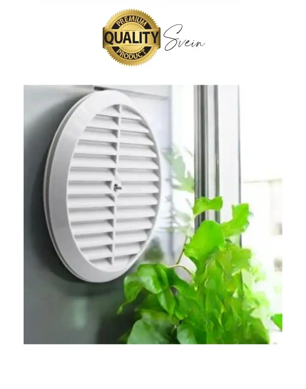 Aç Kapa Yalıtımlı Havalandırma Ayarlı 18 cm Beyaz Kapak Cam Menfezi Doğalgaz Aparatı Yuvarlak