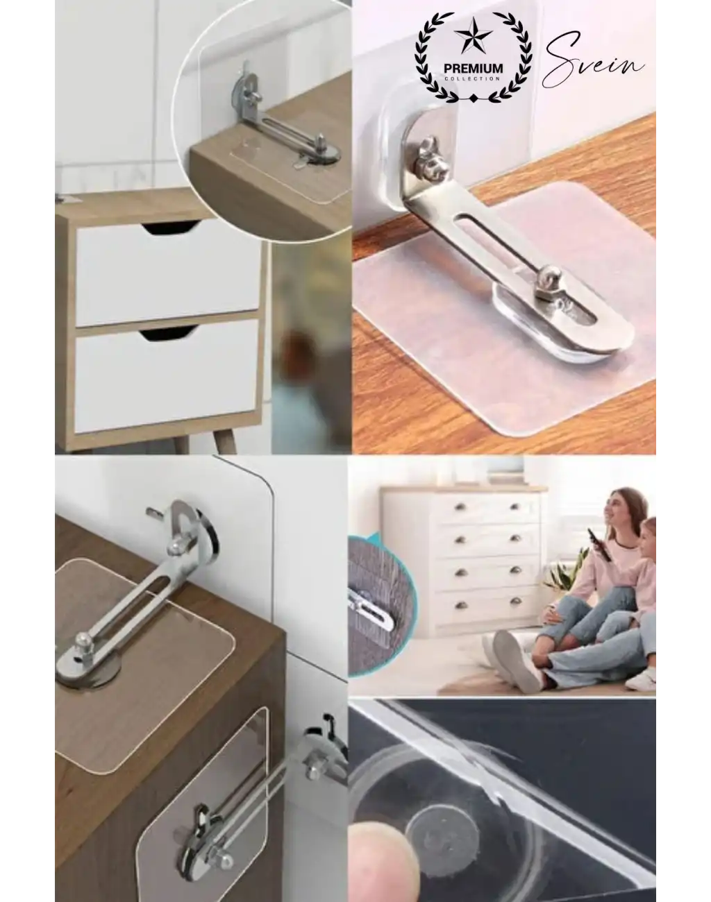 4 Adet Kendinden Yapışkanlı Mobilya Sabitleme Seti Delme Gerekmez Dolap Raf Tutucu Deprem Güvenliği