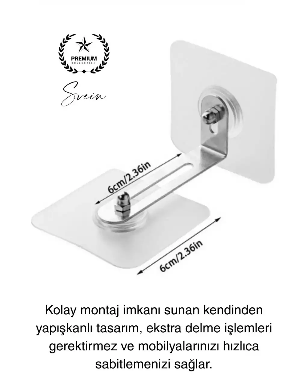 6 Adet Kendinden Yapışkanlı Mobilya Sabitleme Seti Delme Gerekmez Dolap Raf Tutucu Deprem Güvenliği