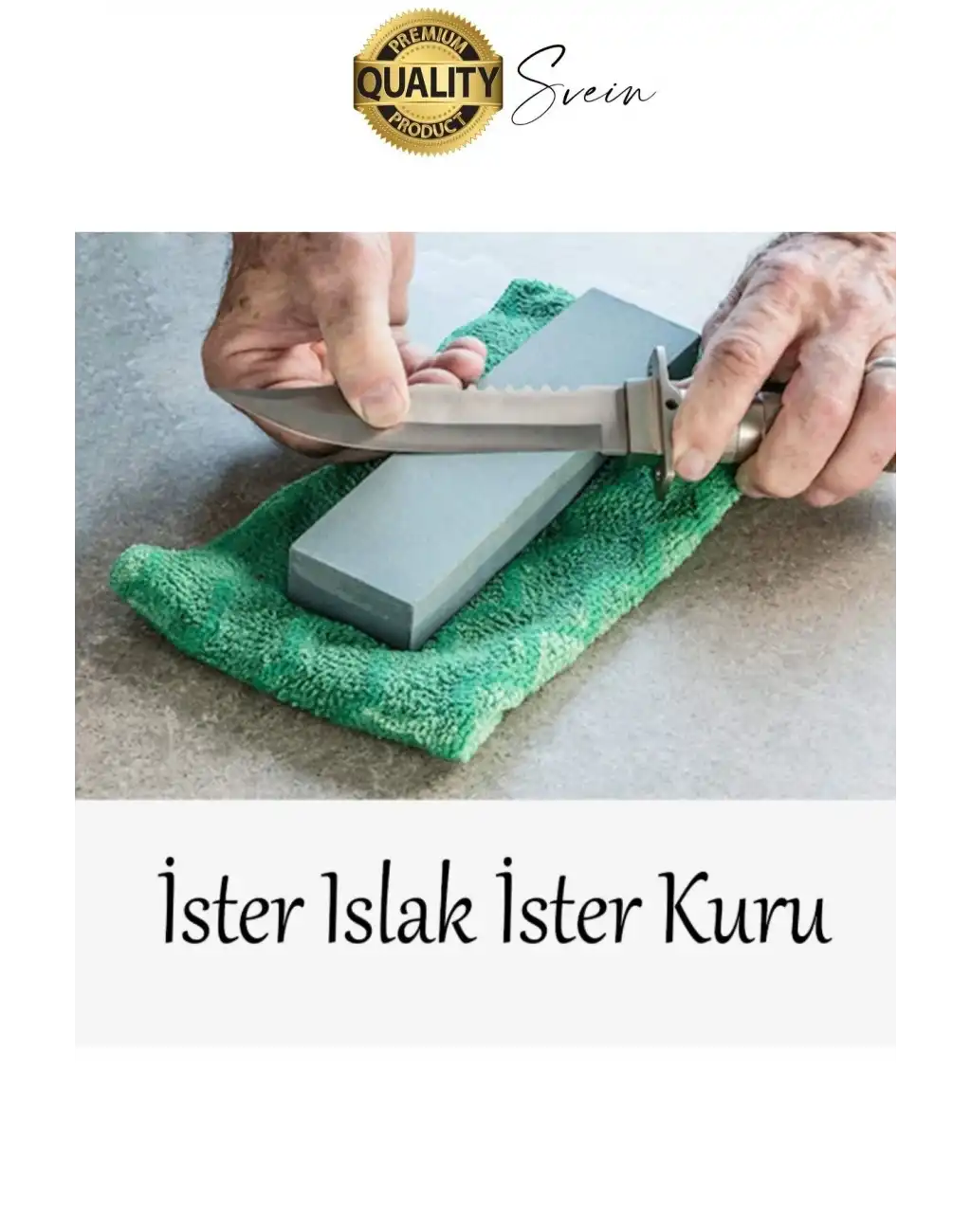 Premium Bıçak Bileme Taşı Çift Taraflı 200 mm Kaba ve İnce Dikdörtgen Biley Testere Nacak Satır