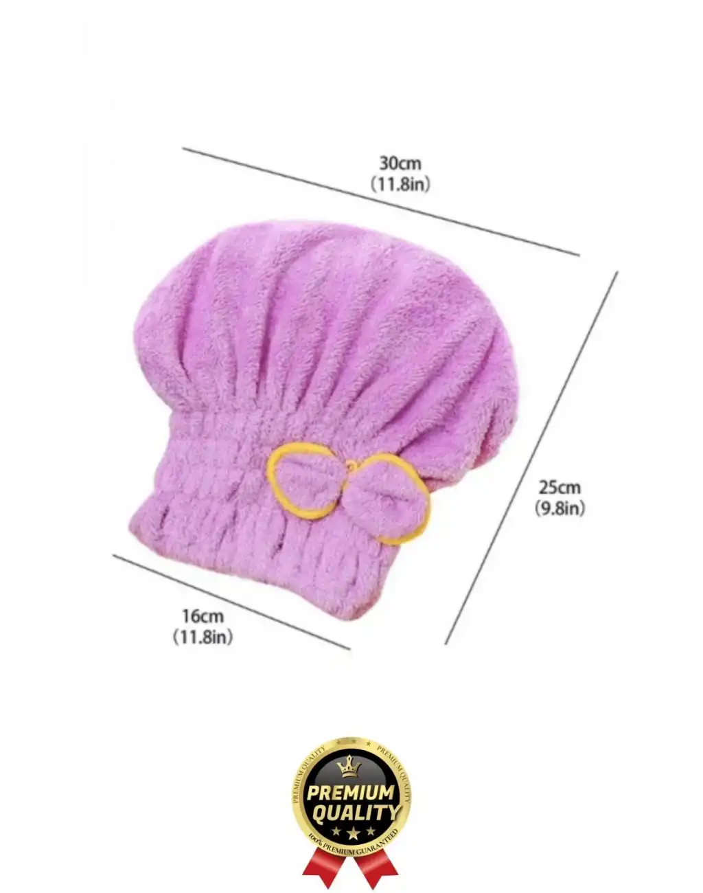 Premium Kalite Esnek Hızlı Emici Banyo Havuz Duş Mikrofiber Havlu Saç Kurutma Bonesi 30x25x16