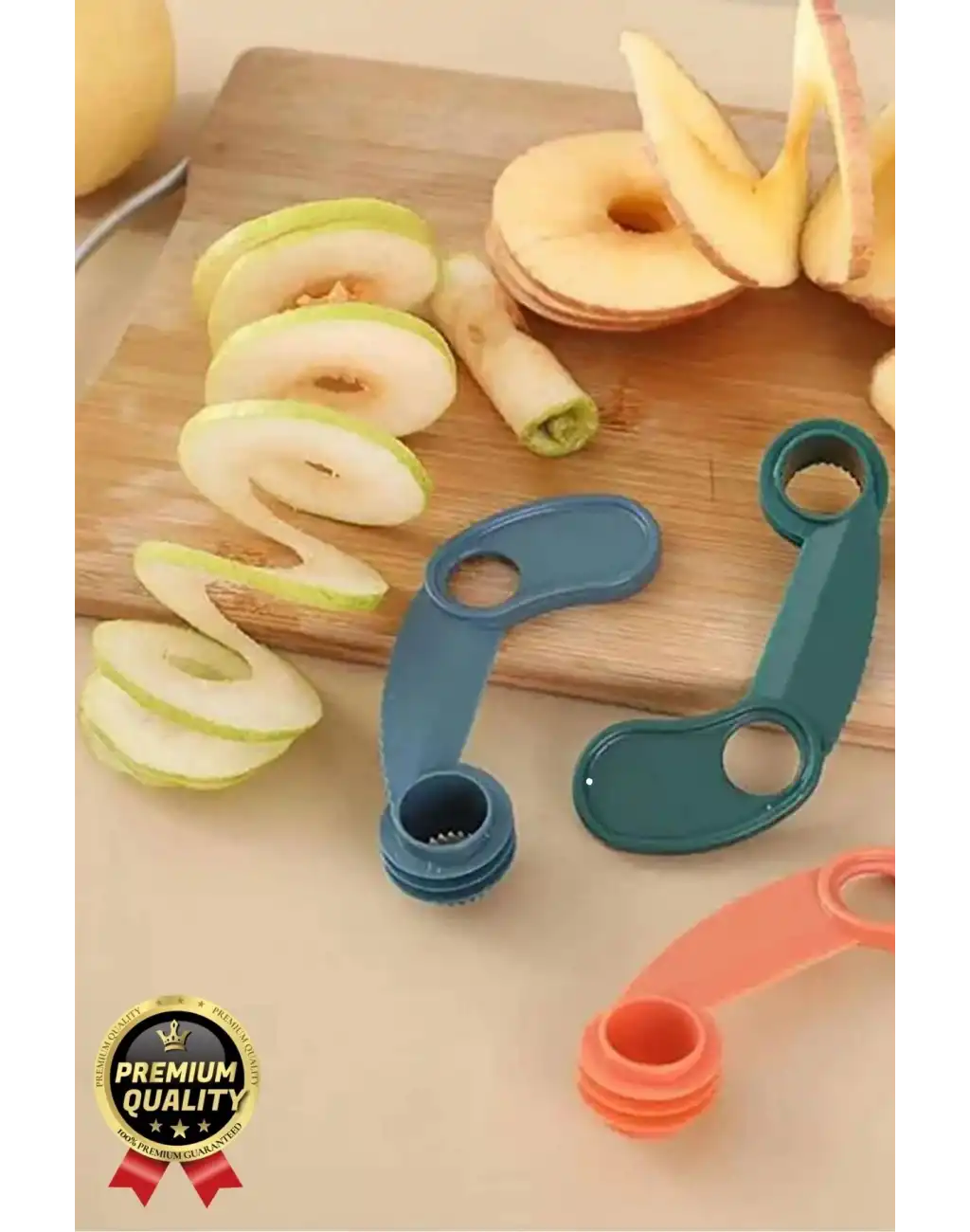 Çok Amaçlı Kullanım Pratik Dayanıklı Plastik Sağlam Kaymaz Keskin Şekilli Elma Dilimleme Aparatı