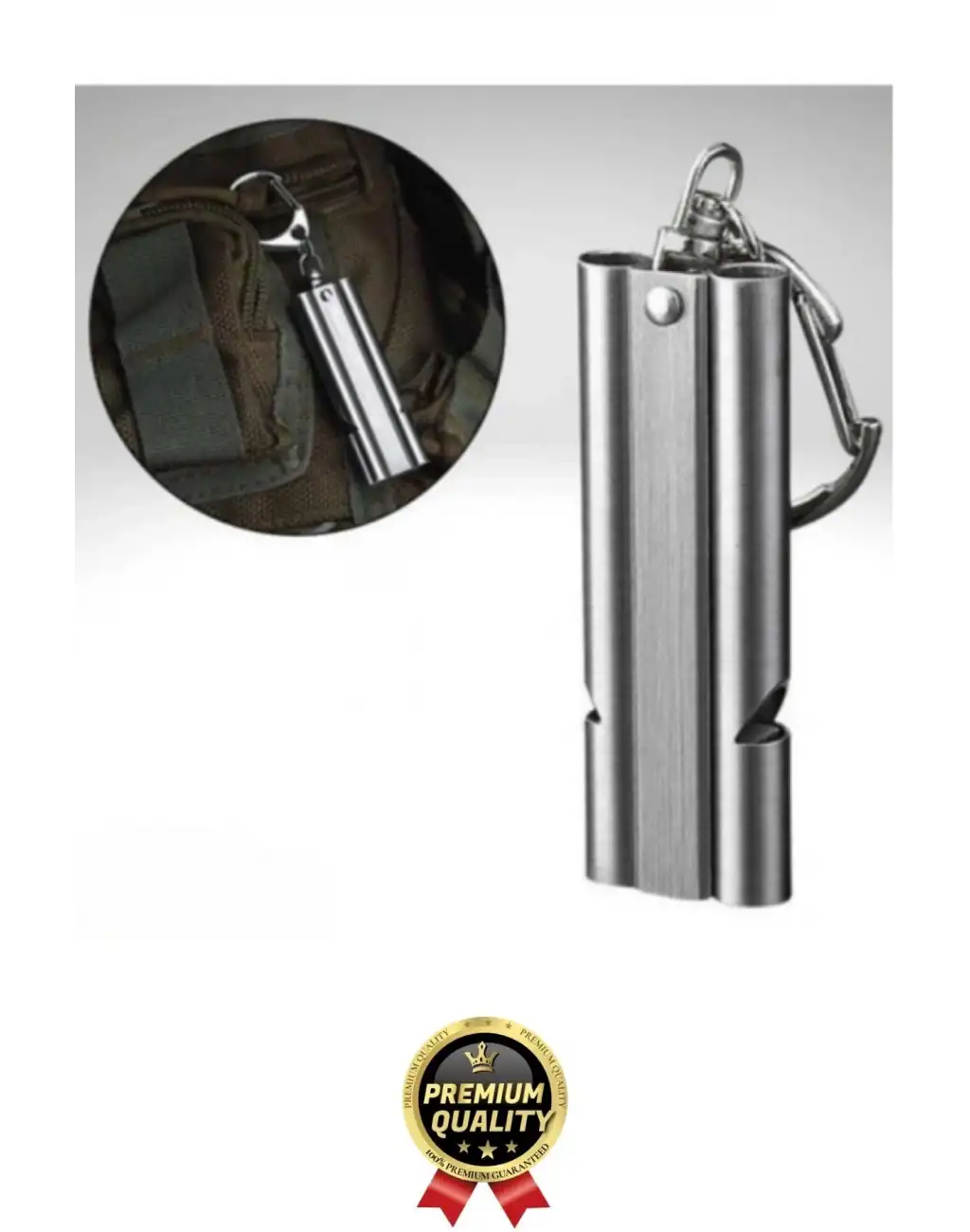 Özel Üretim Paslanmaz Çelik Acil Afet Deprem Spor Stadyum Kamp Alüminyum SOS Düdük Anahtarlık