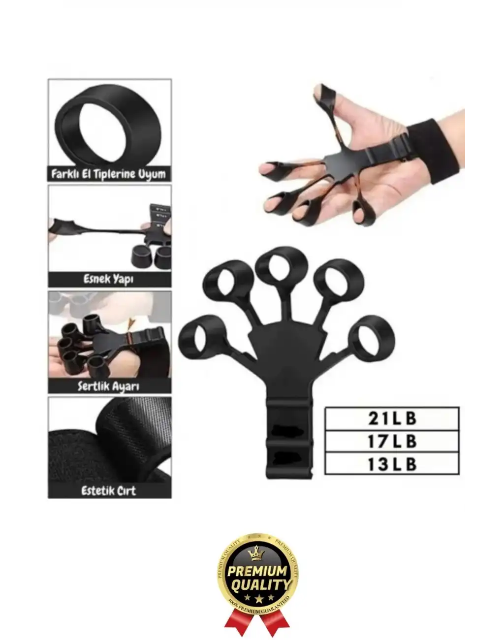 Premium Fizik Tedavi Silikon El Bilek Parmak Kas Kol Güçlendirici Geliştirici Egzersiz Lastik Kayışı