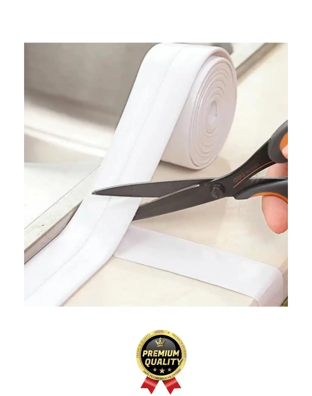 Güçlü Beyaz Ocak Tezgah Kenarı Mutfak Banyo Sızdırmaz Bant Su Geçirmez Küfe Dayanıklı 3,2 mt 1 Adet