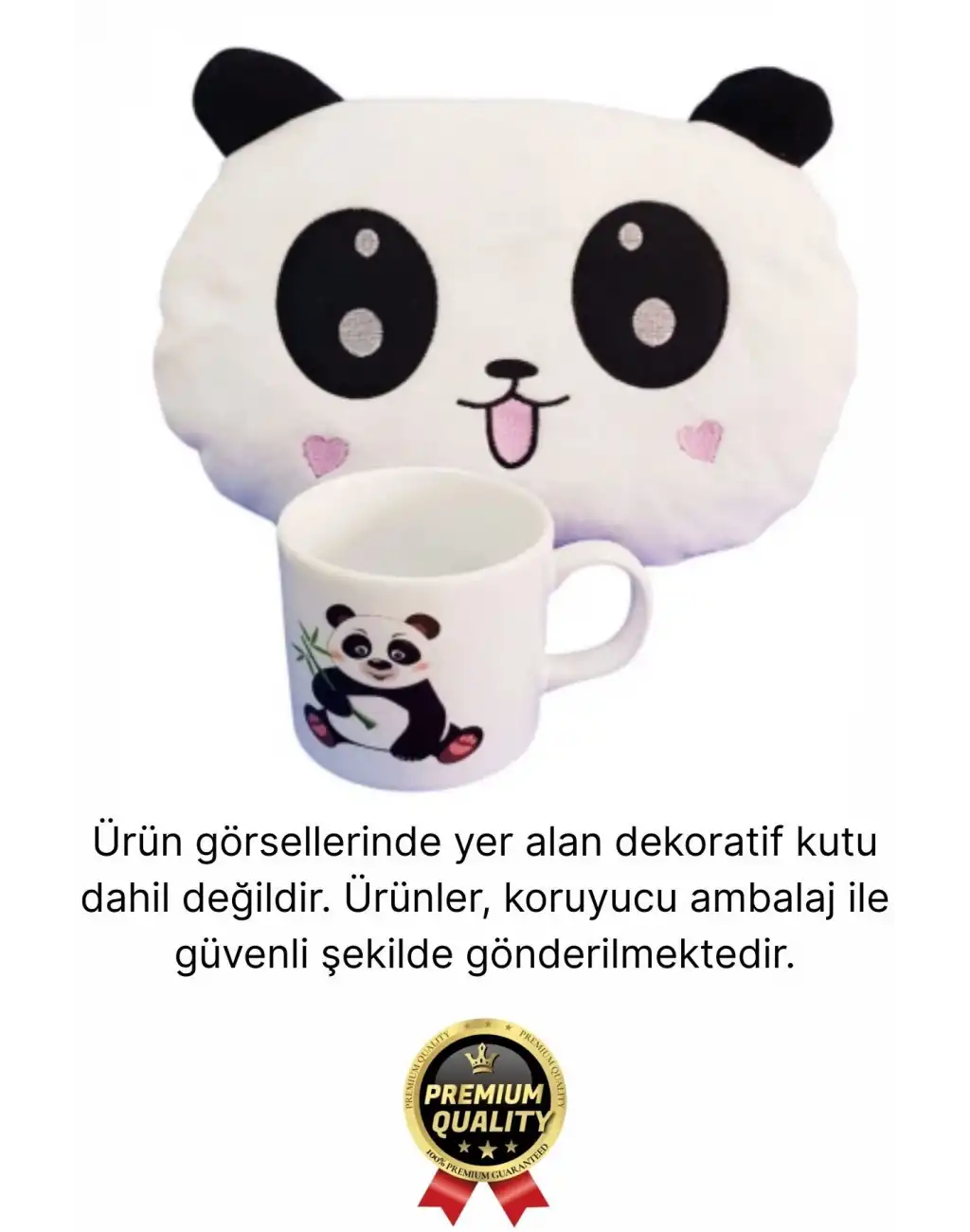 Özel Tasarım Sürpriz Romantik Gift Sevgililer Günü 14 Şubat Sevimli Panda Kupa Bardak Hediye Seti