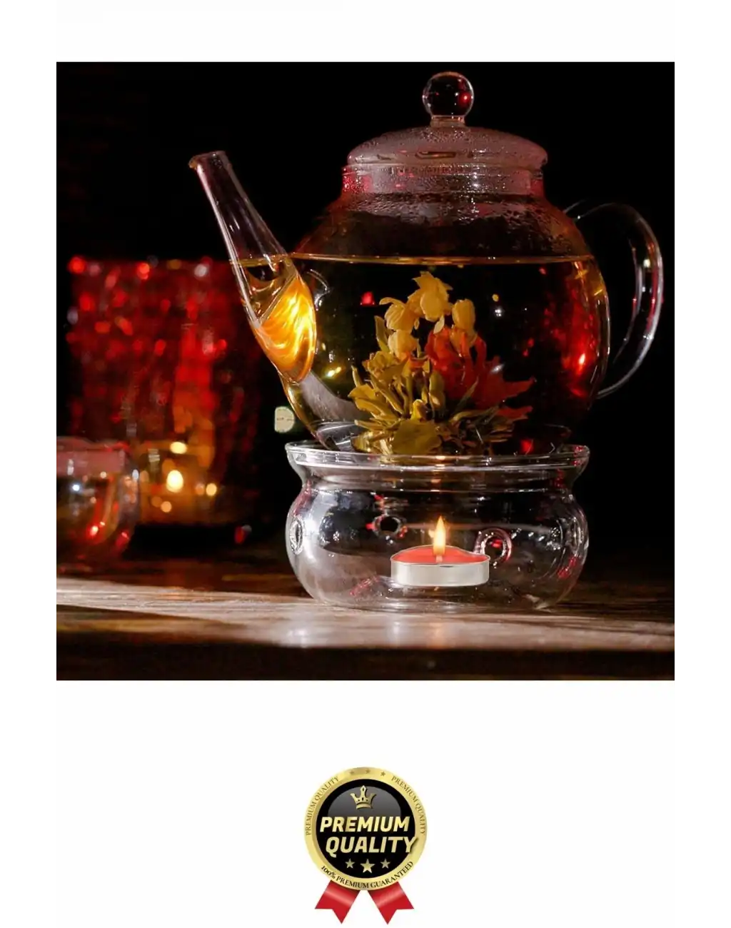 Özel Gün Sevgili Romantik 14 Şubat Dekoratif Süsleme Organizasyon Kırmızı Kalpli Tealight Mum 50Adet