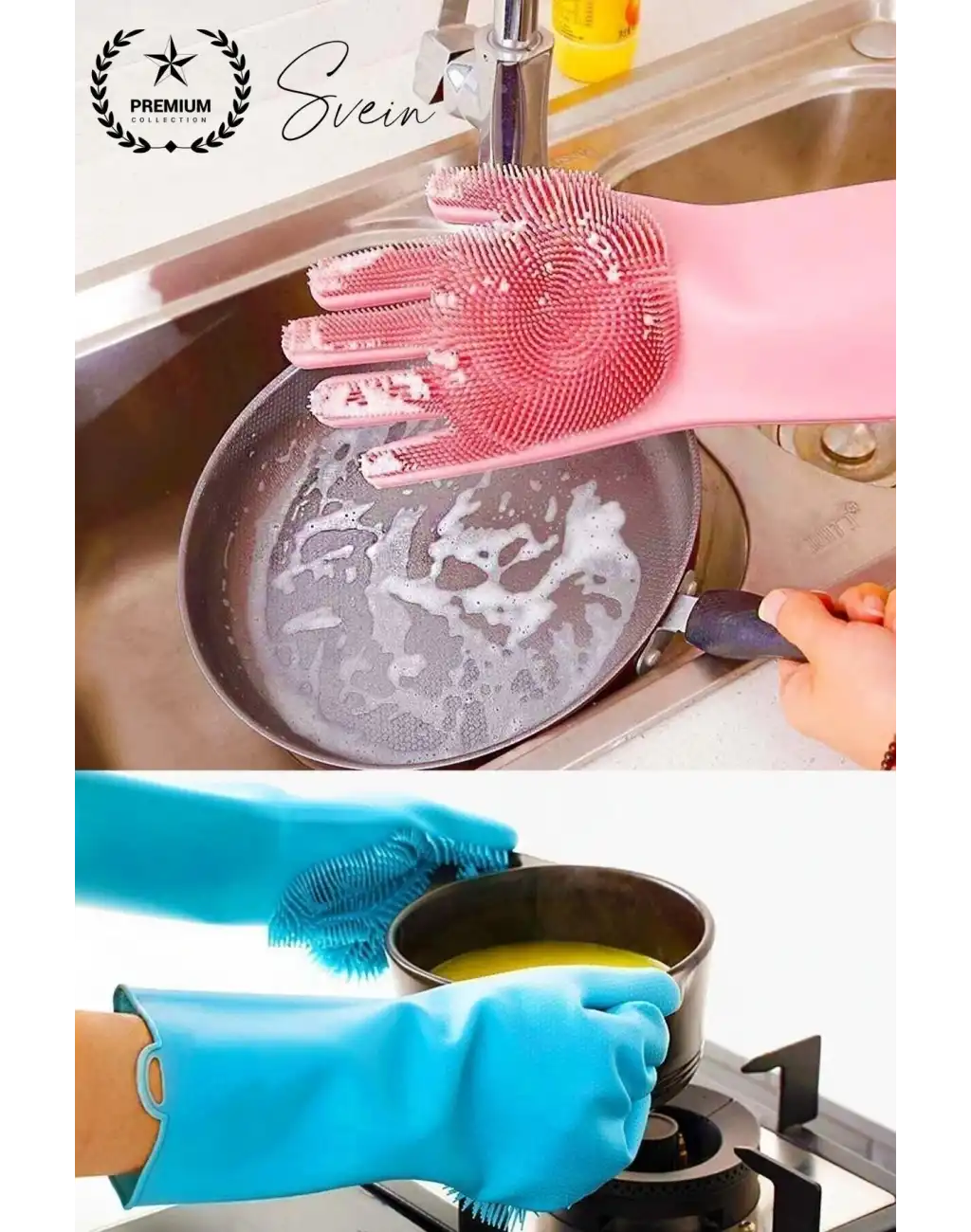 #BulaşıkEldiveni Isıya Dayanıklı Rahat Sağlam Silikon Bulaşık Yıkama Eldiveni Fırçası Temizlik