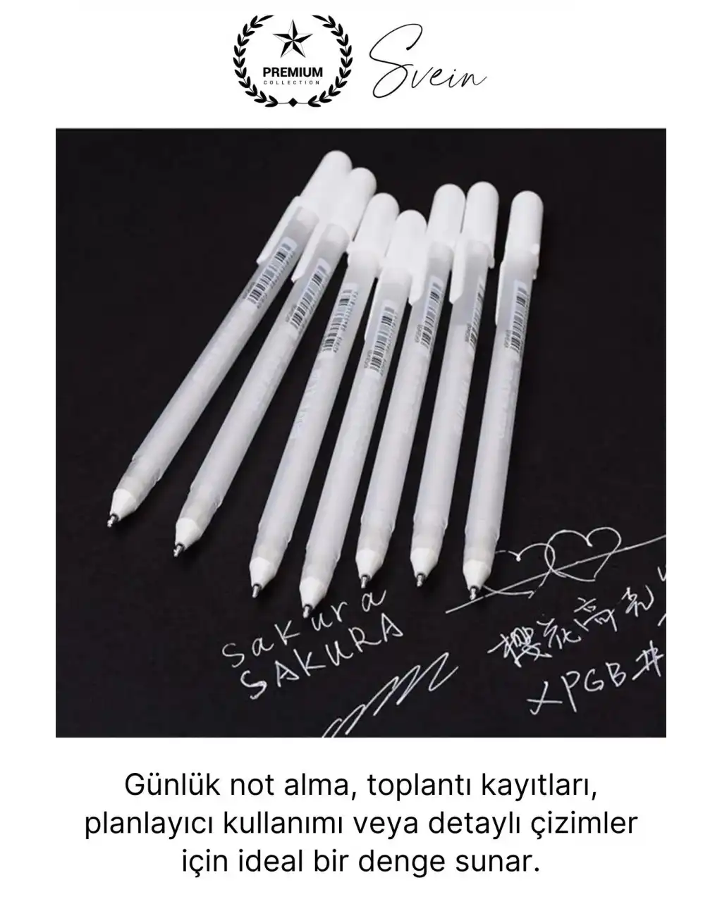 #BeyazJelKalem Özel Beyaz Renk Jel Mürekkepli Tükenmez Kalem Çizim Not İş Yazı Kalemi Arkadaşa Öğretmen Hediye 1 mm