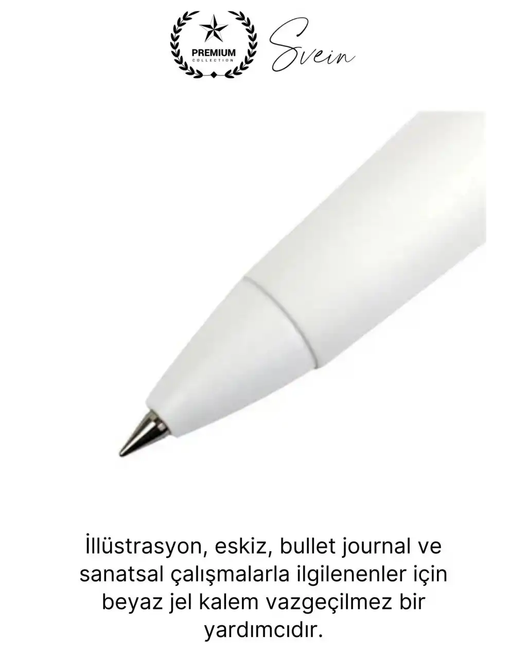 #BeyazJelKalem Özel Beyaz Renk Jel Mürekkepli Tükenmez Kalem Çizim Not İş Yazı Kalemi Arkadaşa Öğretmen Hediye 1 mm