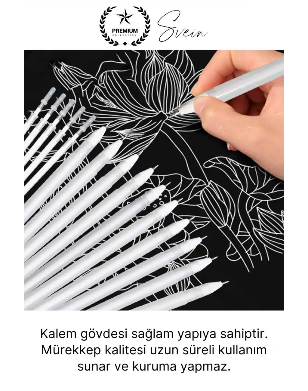 #BeyazJelKalem Özel Beyaz Renk Jel Mürekkepli Tükenmez Kalem Çizim Not İş Yazı Kalemi Arkadaşa Öğretmen Hediye 1 mm