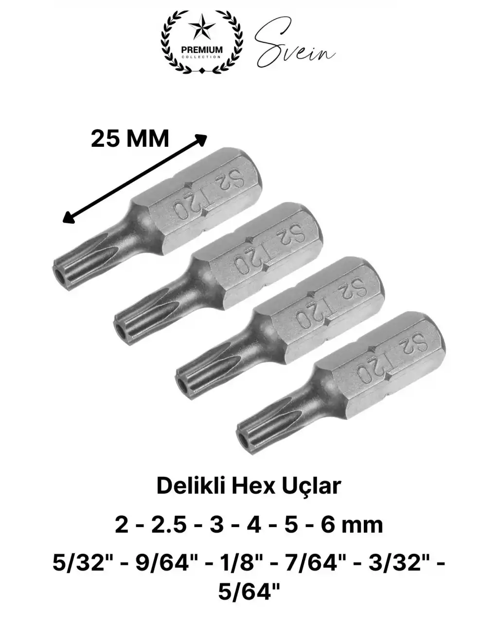 #Bitsuç Premium 33 Parça Kutulu Yıldız Düz Sağlam Dayanıklı Mıknatıslı Şarjlı Vidalama Bits Uç Seti