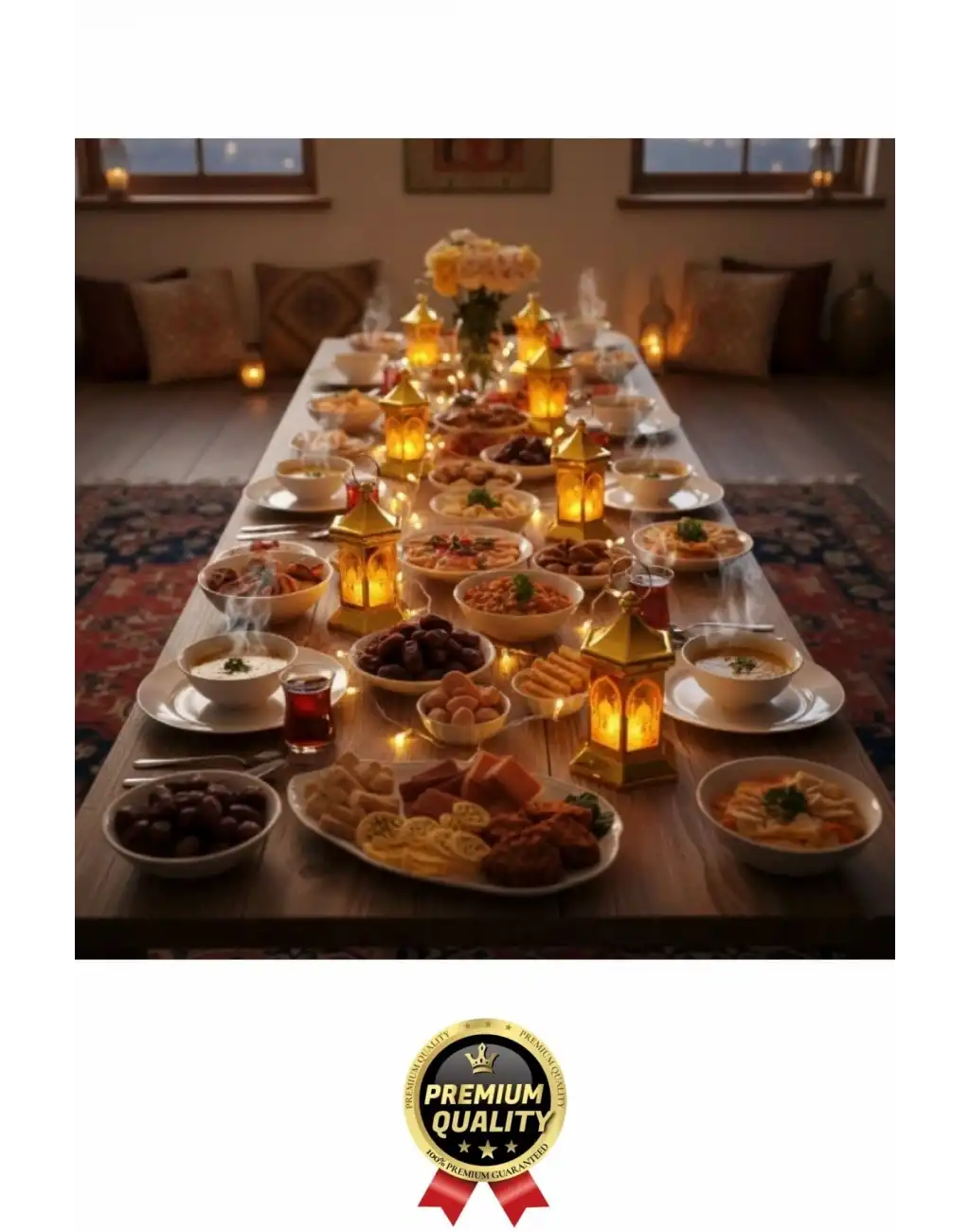 #RamazanAyı Ramazan Dekoratif Asılabilir Altıgen Gold Osmanlı İslami Mimari Işık Kubbe LED Lamba