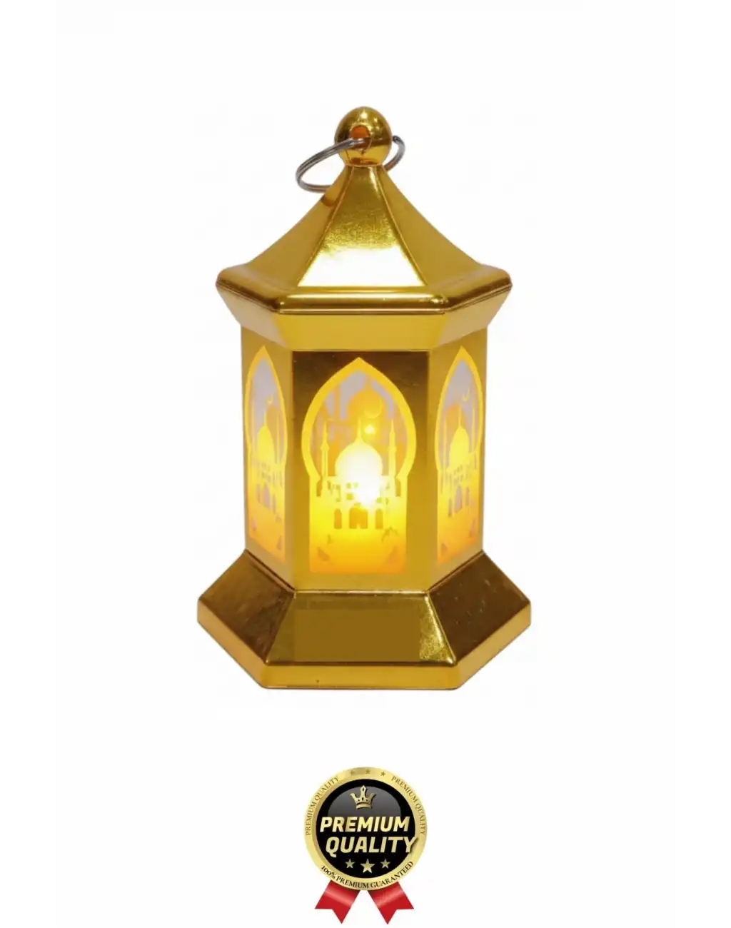 #RamazanAyı Ramazan Dekoratif Asılabilir Altıgen Gold Osmanlı İslami Mimari Işık Kubbe LED Lamba