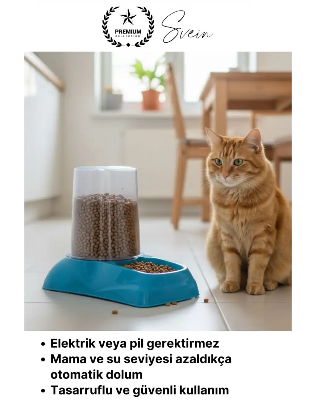 #otomatikmamakabı 3 Lt Otomatik Hazneli Kedi Köpek Mama Kabı Su Besin Uzun Süreli Evcil Hayvan Besin