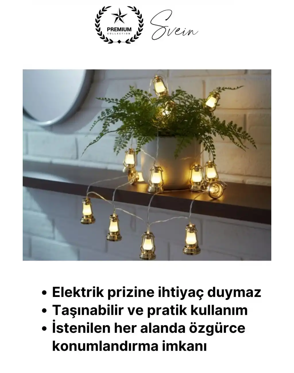 #led Ramazan Temalı Şık Dekoratif Led Lamba Süsleme Pilli 2 Metre 10 LED Kandil Motifli Manevi Huzur