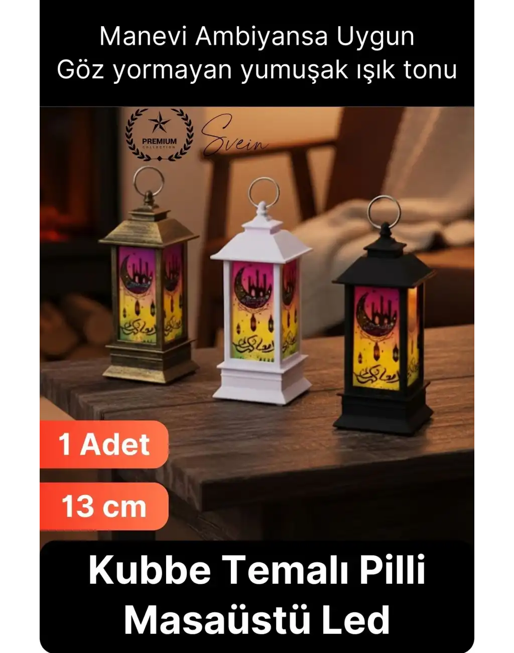 #Ramazan Sıcak Işık Manevi Huzur Ramazan Ayı Temalı Ambiyans Led Aydınlatma Işık Kubbe Pilli 1 Adet