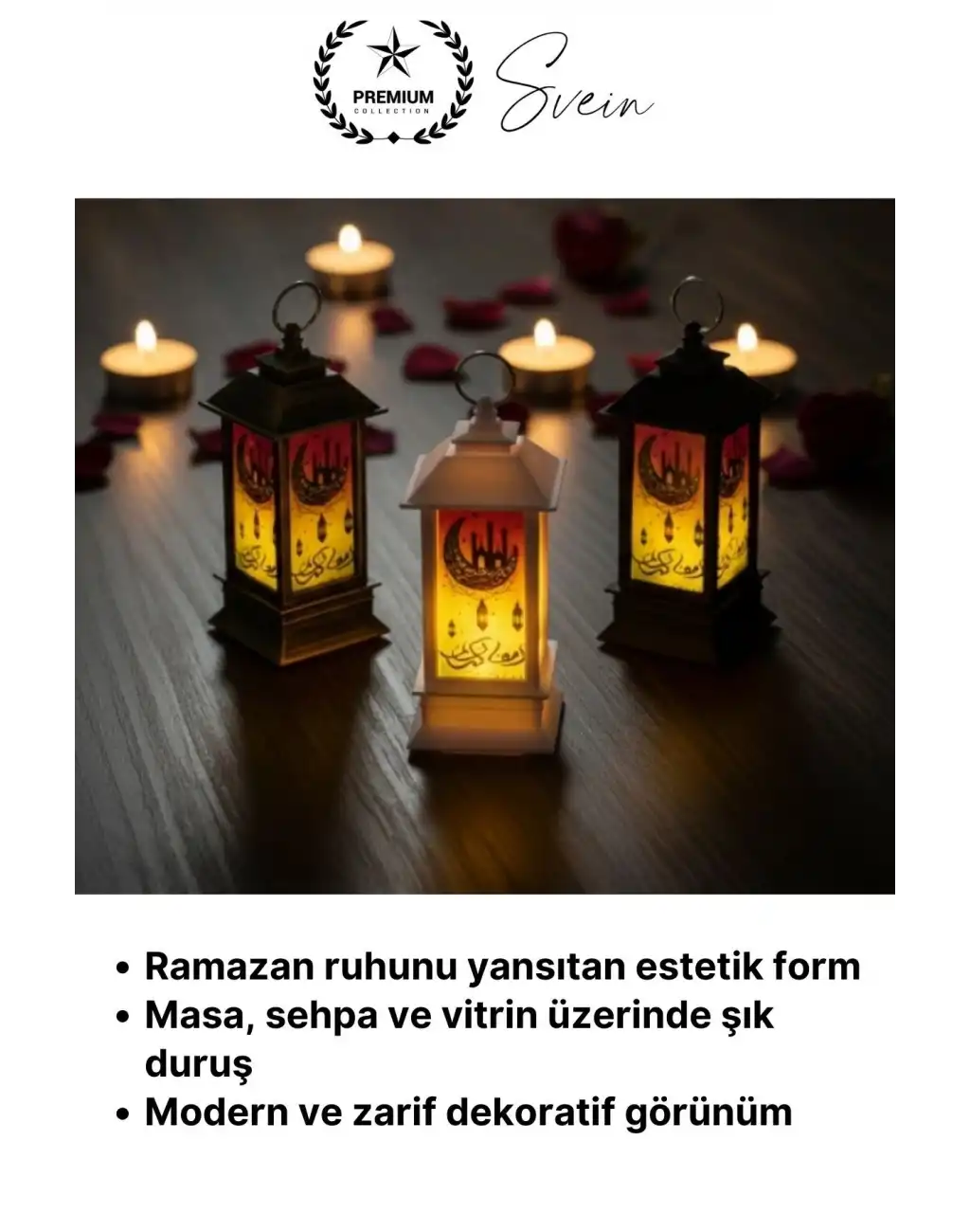 #Ramazan Sıcak Işık Manevi Huzur Ramazan Ayı Temalı Ambiyans Led Aydınlatma Işık Kubbe Pilli 1 Adet