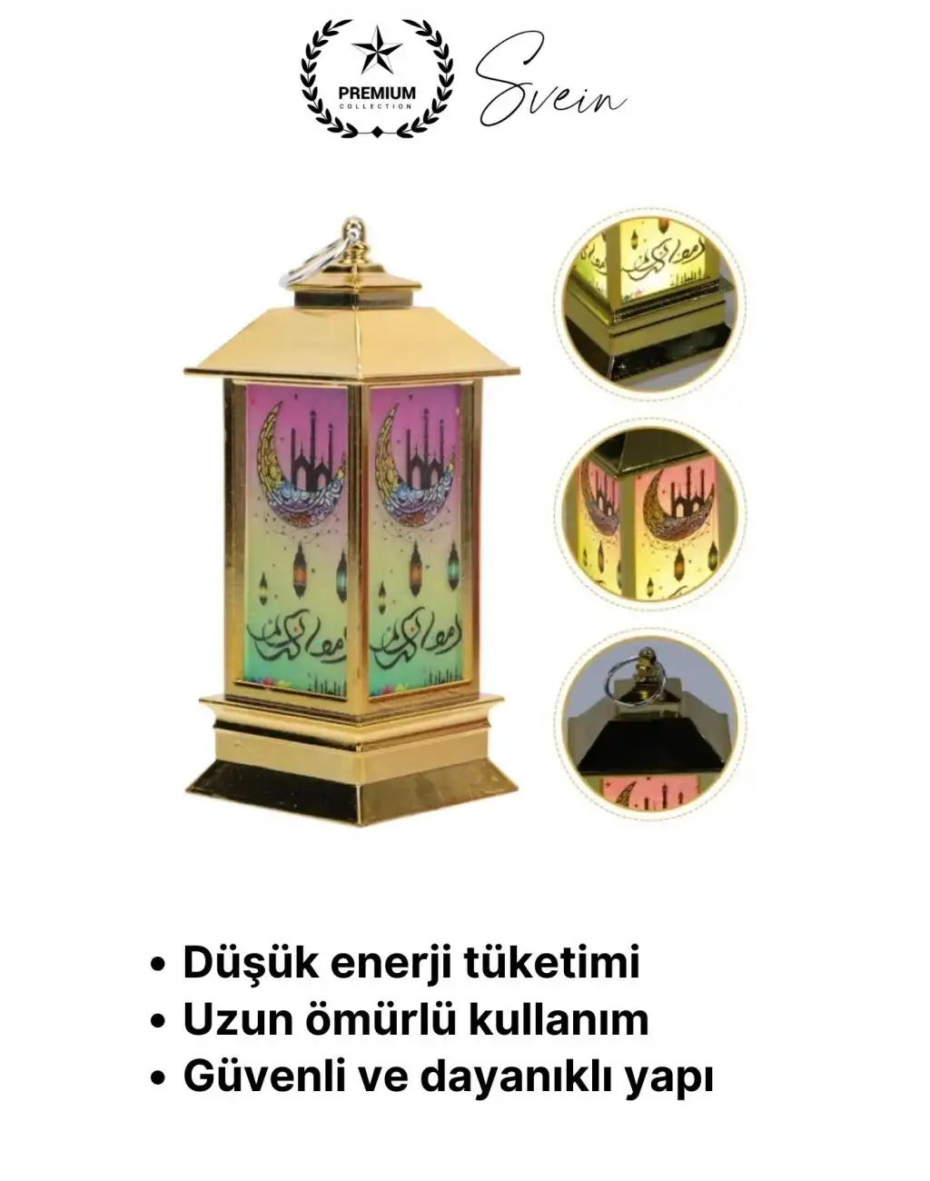 #Ramazan Sıcak Işık Manevi Huzur Ramazan Ayı Temalı Ambiyans Led Aydınlatma Işık Kubbe Pilli 1 Adet