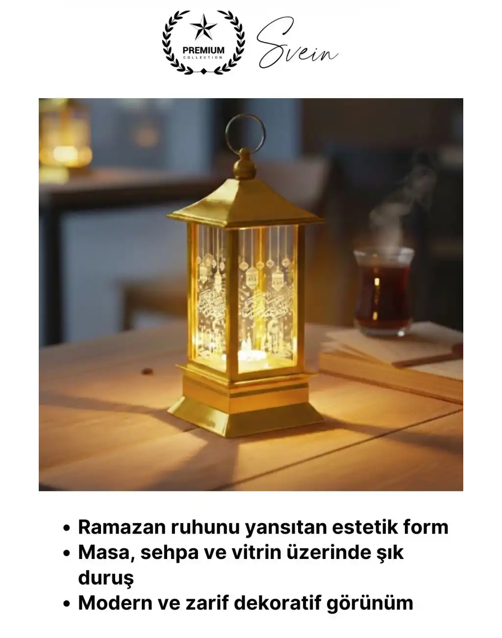 #Led Masaüstü Kubbe Tasarım Sıcak Renk Pilli Gold Ramazan Ayı Dekoratif Obje Hediyelik Led ışık