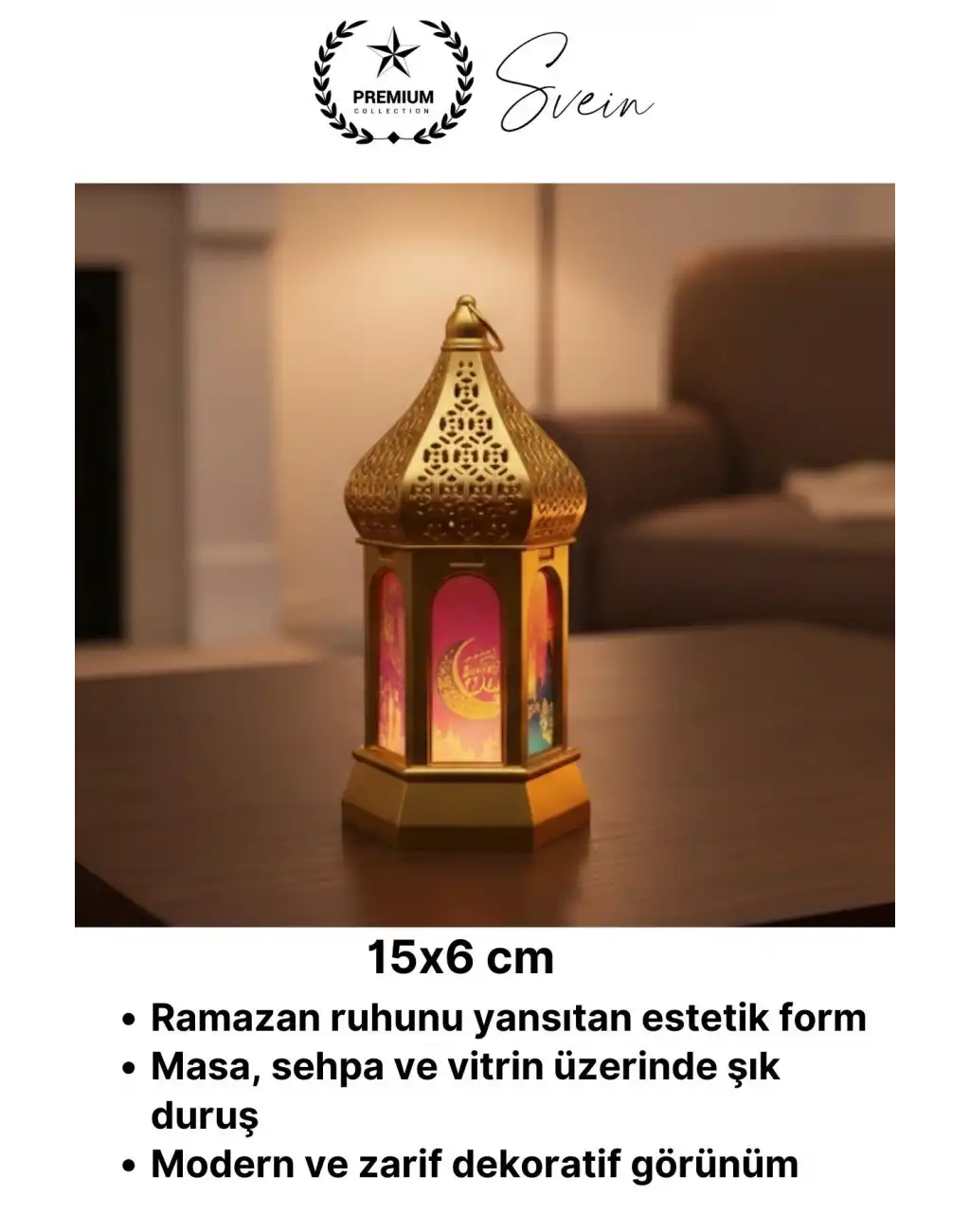 #Lamba Led Işıklı Dekoratif Asılabilir Plastik Fener Ambiyans Aydınlatma Kubbe Tasarım 15 cm Pilli