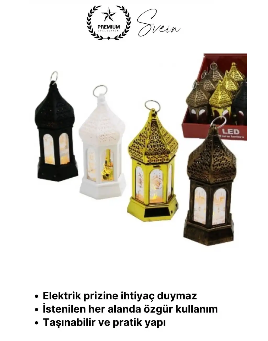 #Lamba Led Işıklı Dekoratif Asılabilir Plastik Fener Ambiyans Aydınlatma Kubbe Tasarım 15 cm Pilli