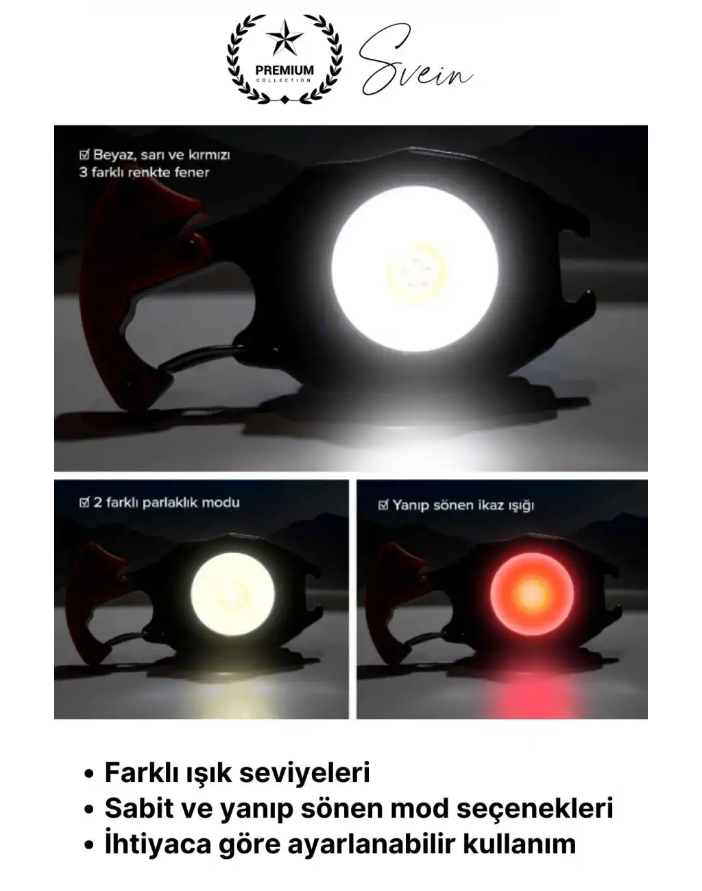 #LedLamba 500 Lümen Çok Fonksiyonlu Anahtarlık Kamp Lambası Type-C Mıknatıslı Hafif Outdoor Şarjlı