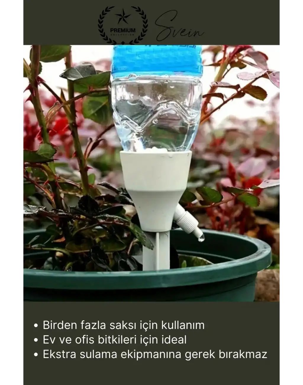 #BitkiSulama 3lü Otomatik Bitki Sulama Aparatı Pet Şişe Uyumlu Kontrollü Akış Saksı Toprak Bakım