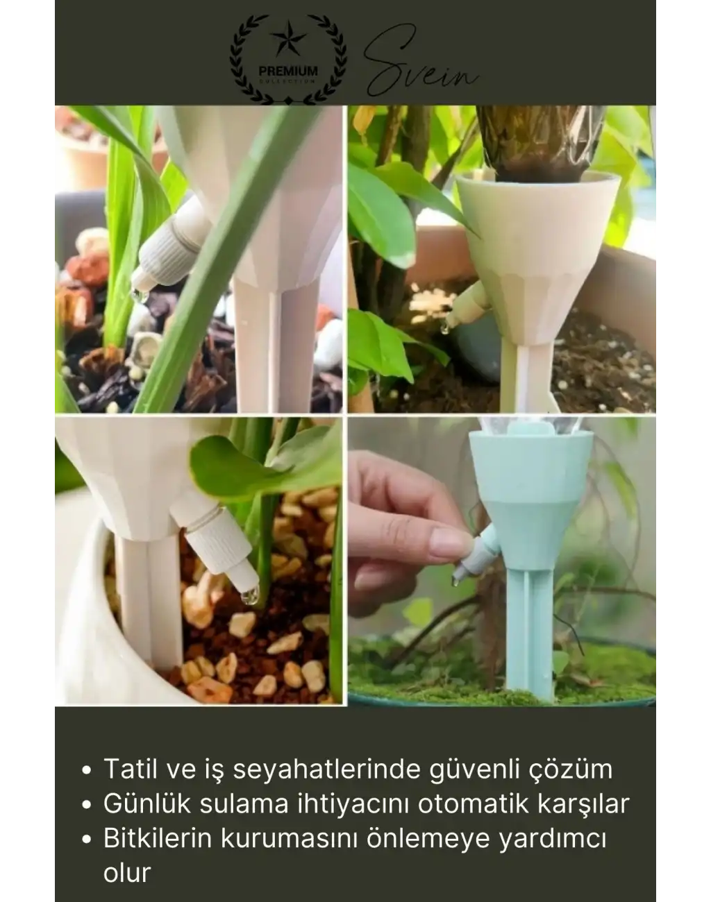 #BitkiSulama 3lü Otomatik Bitki Sulama Aparatı Pet Şişe Uyumlu Kontrollü Akış Saksı Toprak Bakım