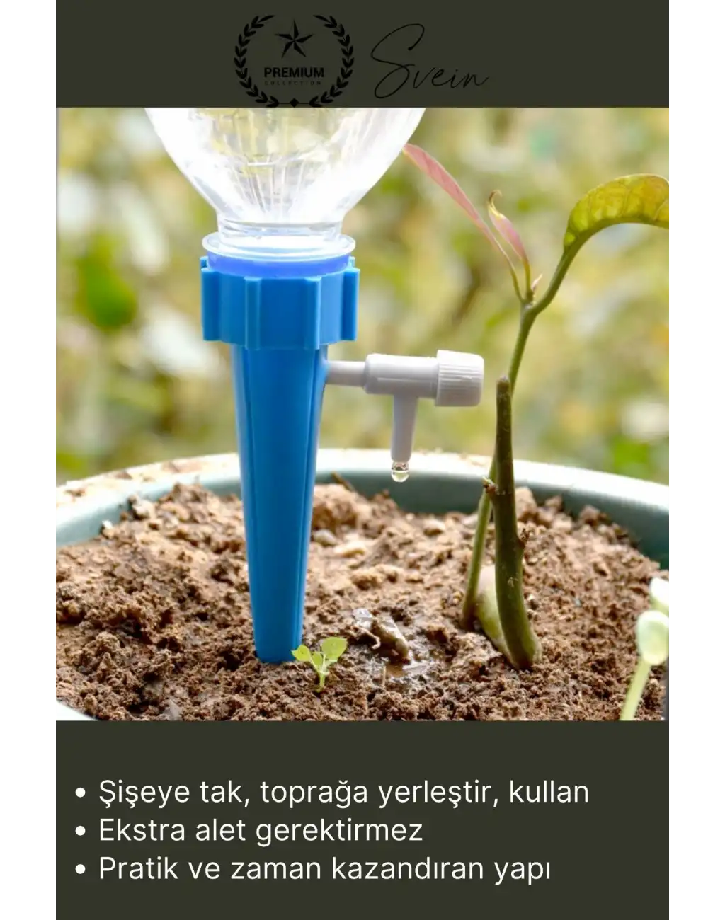 #BitkiSulama 3lü Otomatik Bitki Sulama Aparatı Pet Şişe Uyumlu Kontrollü Akış Saksı Toprak Bakım