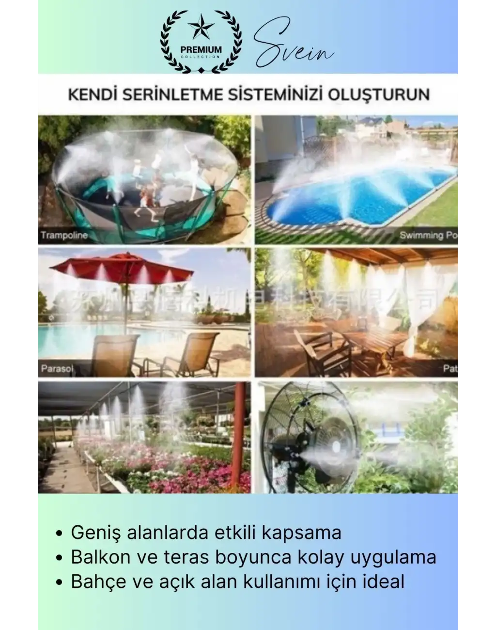 #Nemlendirme Açık Alan Sisleme ve Serinletme Kiti 10 Metre Balkon Teras Cafe Bahçe Nemlendirici