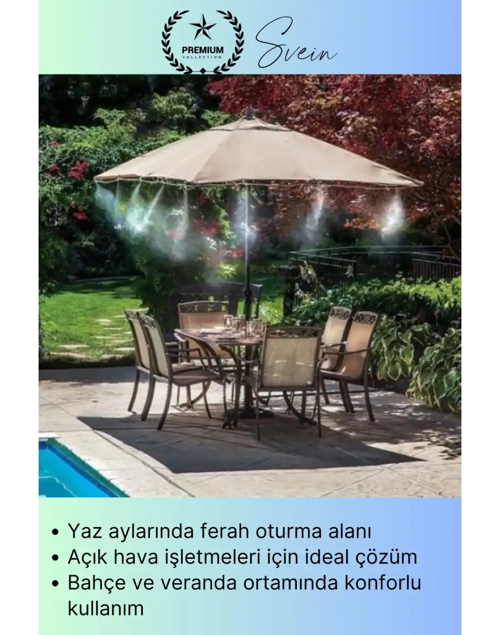 #Nemlendirme Açık Alan Sisleme ve Serinletme Kiti 10 Metre Balkon Teras Cafe Bahçe Nemlendirici