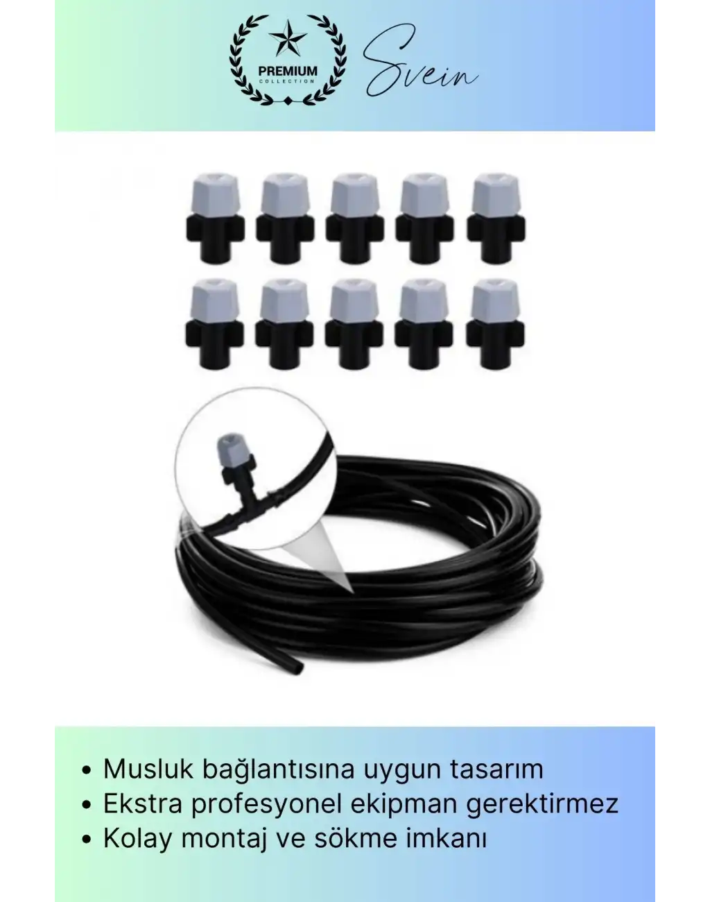 #Nemlendirme Açık Alan Sisleme ve Serinletme Kiti 10 Metre Balkon Teras Cafe Bahçe Nemlendirici