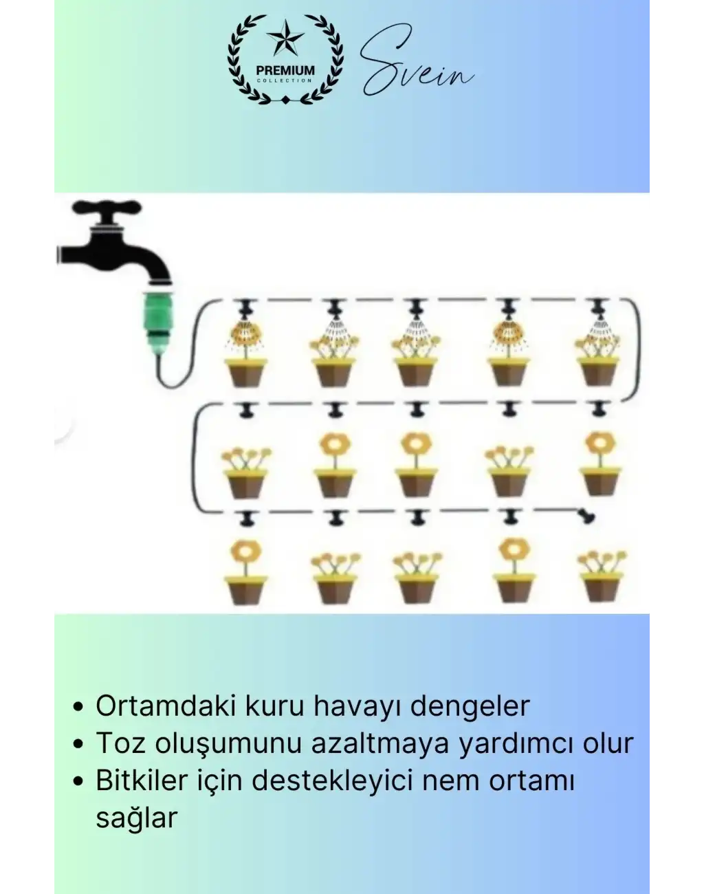 #Nemlendirme Açık Alan Sisleme ve Serinletme Kiti 10 Metre Balkon Teras Cafe Bahçe Nemlendirici