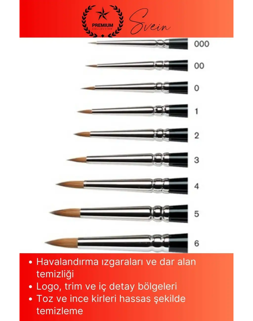 #Fırça 10lu İnce Detay Fırça Seti Rötuş Araba Detailing Hobi Temizlik Maket Boyama Seti Profesyonel