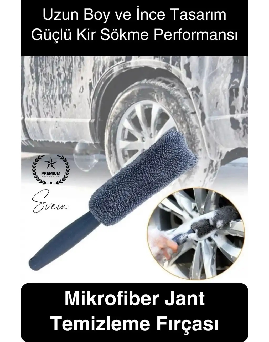 #Mikrofiber Jant Temizleme Fırçası Mikrofiber Detaylı Temizlik Çizmez Oto Lastik Yumuşak Detailing