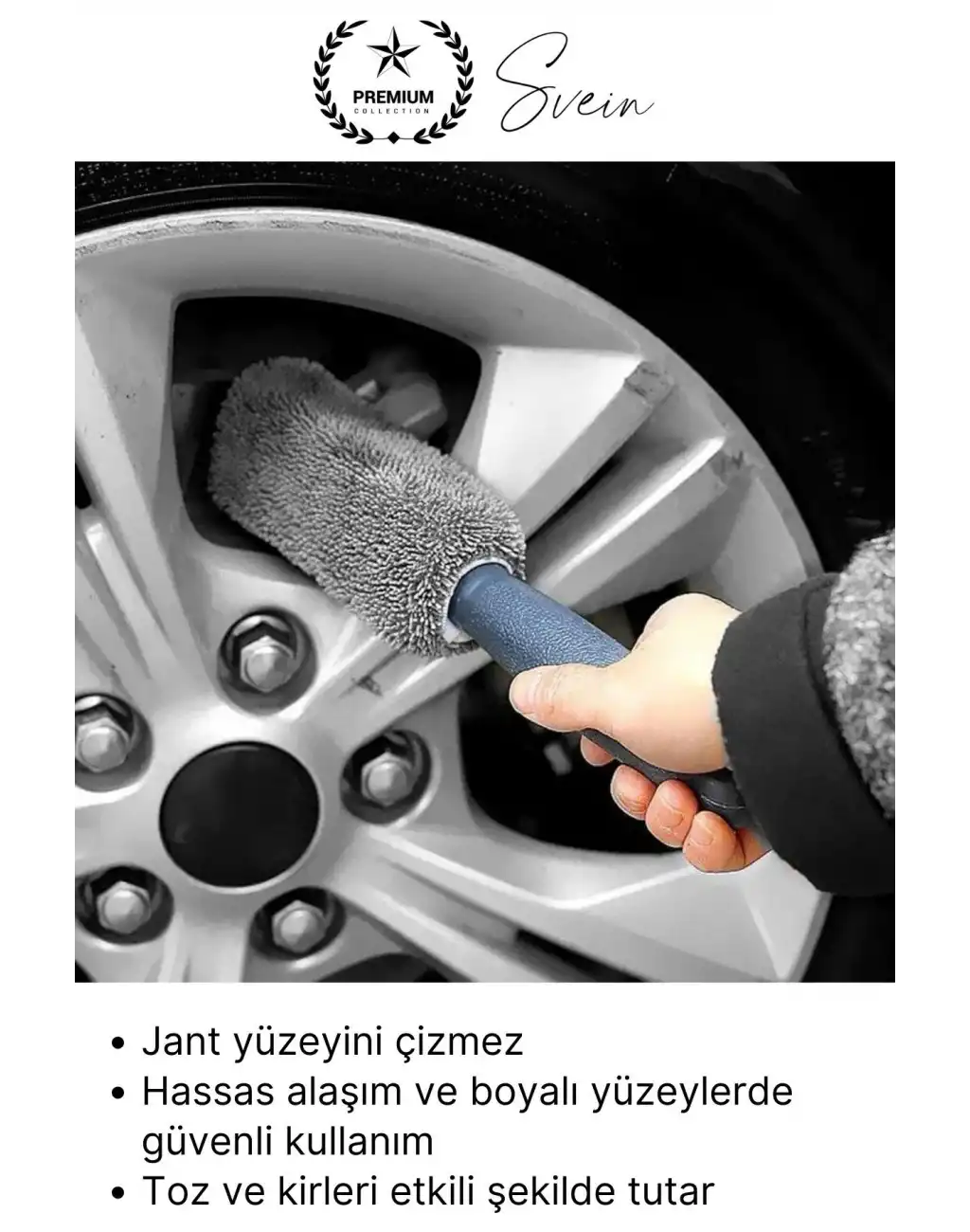 #Mikrofiber Jant Temizleme Fırçası Mikrofiber Detaylı Temizlik Çizmez Oto Lastik Yumuşak Detailing