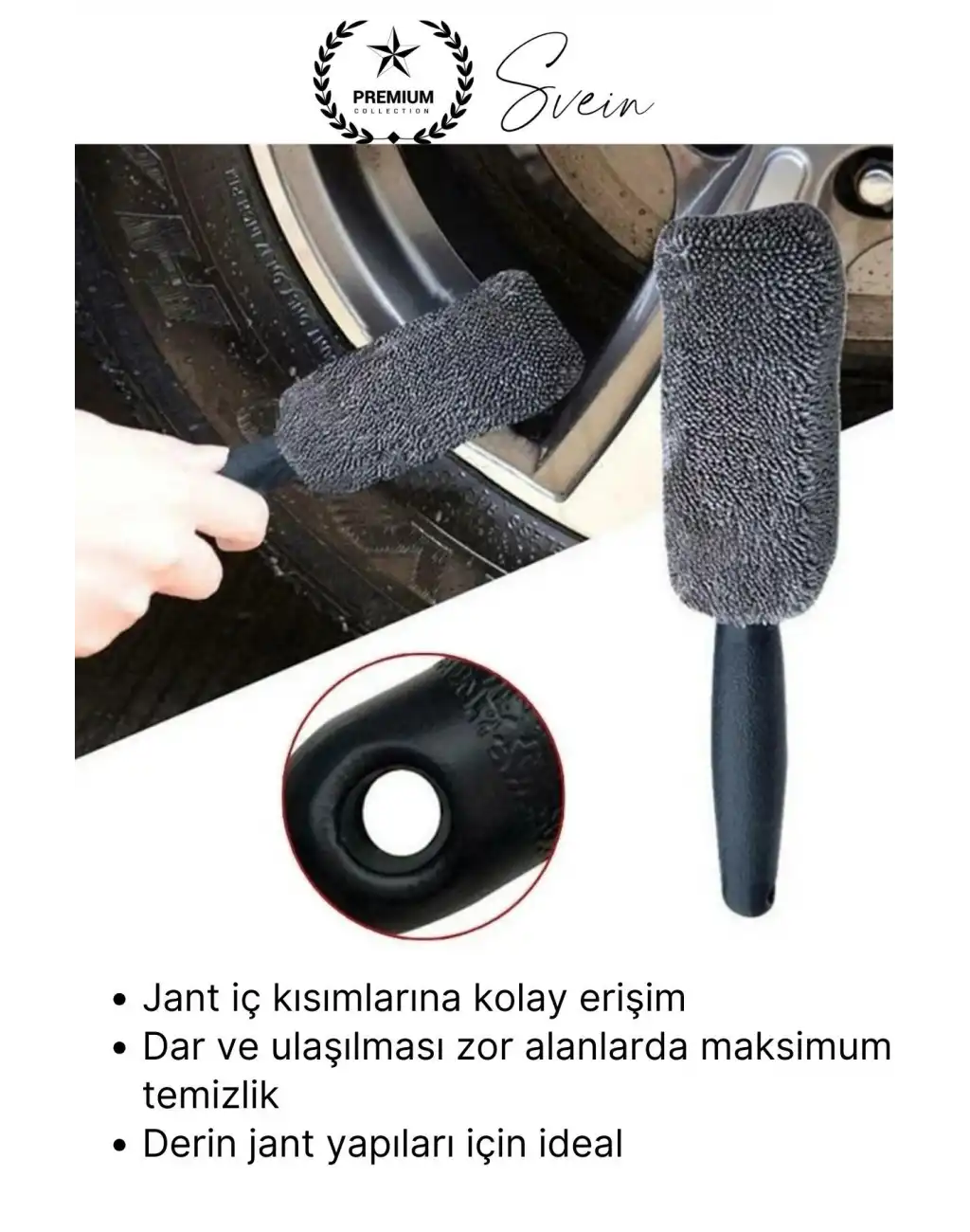 #Mikrofiber Jant Temizleme Fırçası Mikrofiber Detaylı Temizlik Çizmez Oto Lastik Yumuşak Detailing