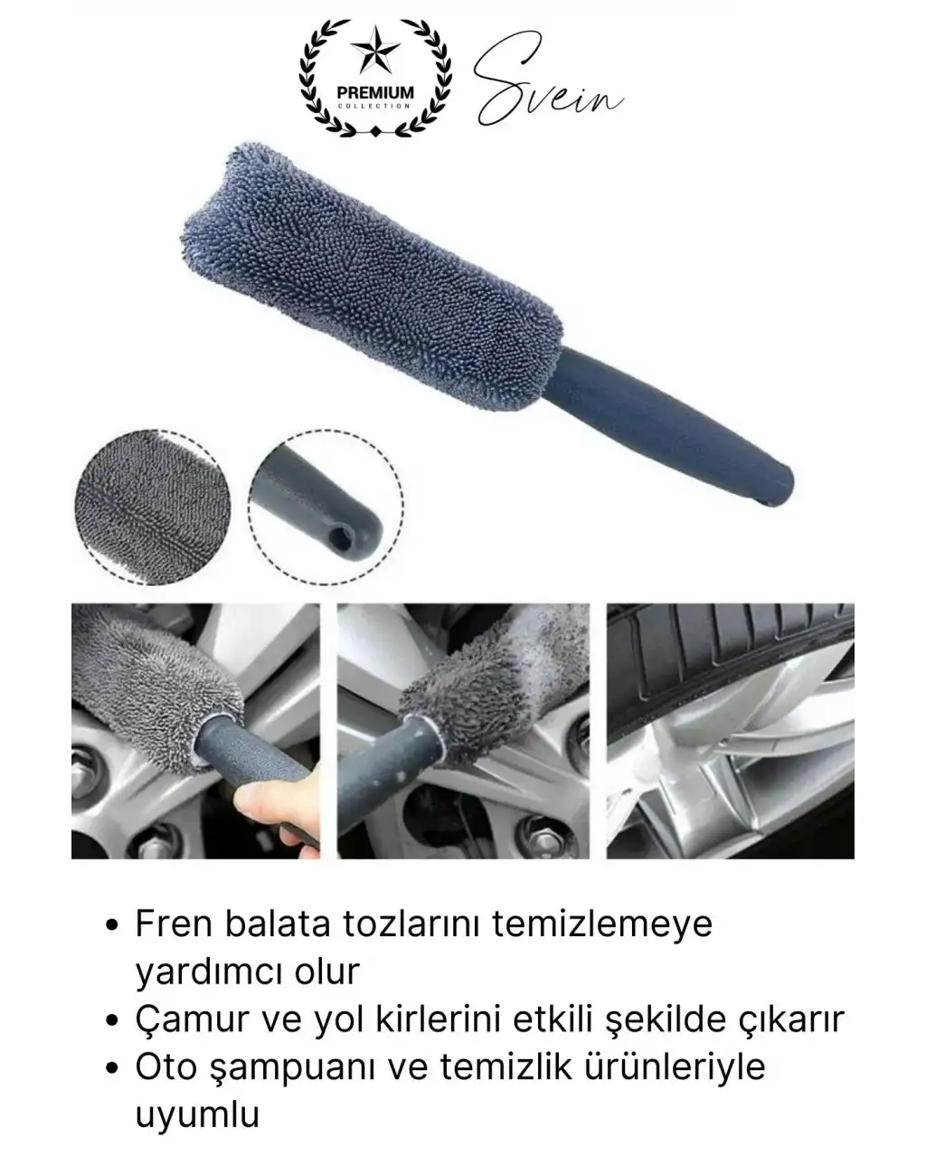 #Mikrofiber Jant Temizleme Fırçası Mikrofiber Detaylı Temizlik Çizmez Oto Lastik Yumuşak Detailing