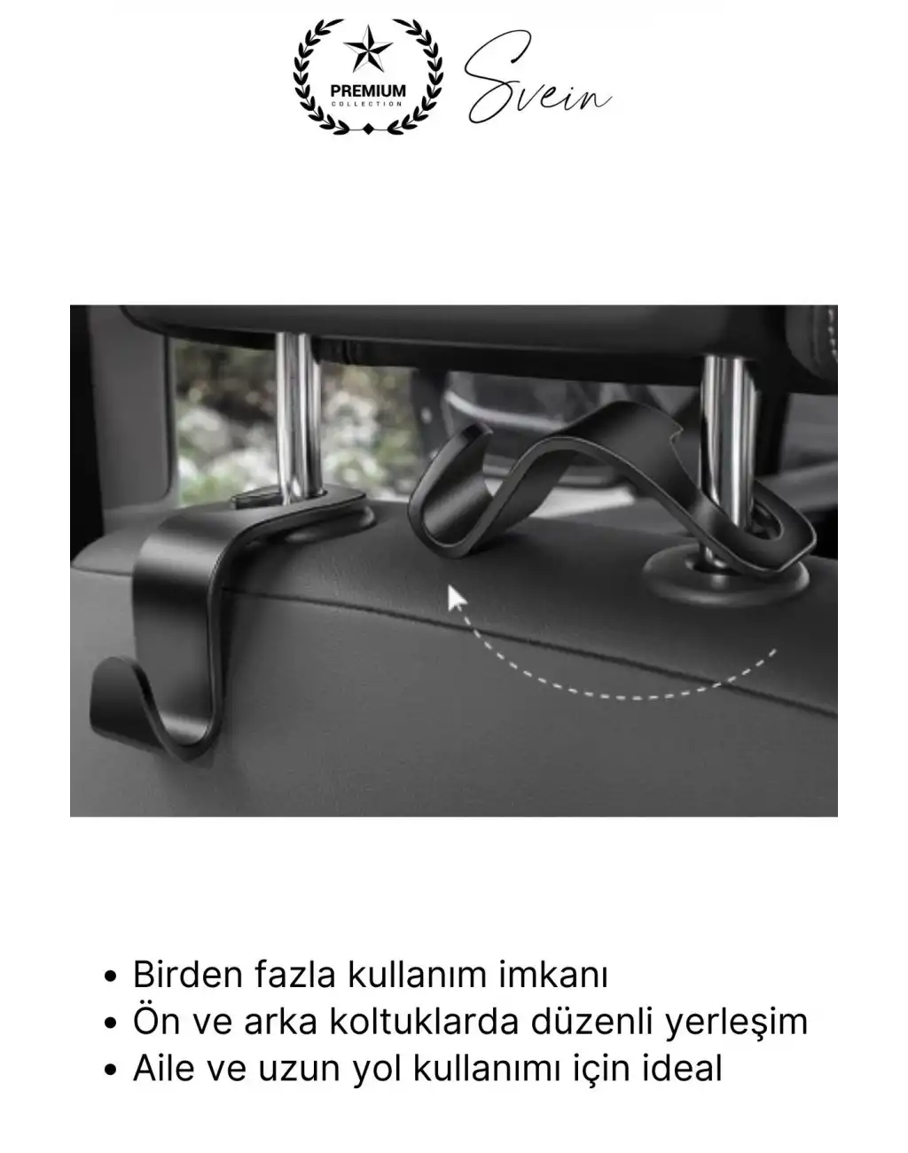 #Askı Araba Koltuk Arkası Askı Araç İçi Organizer 4’lü Set Çanta Poşet Torba Asma Aparatı Plastik