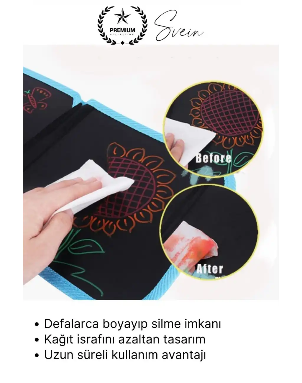 #Defter Temizlenebilir Renkli Çocuk Resim Defteri Silinebilen Boyama Kitabı Tekrar Kullanılabilir