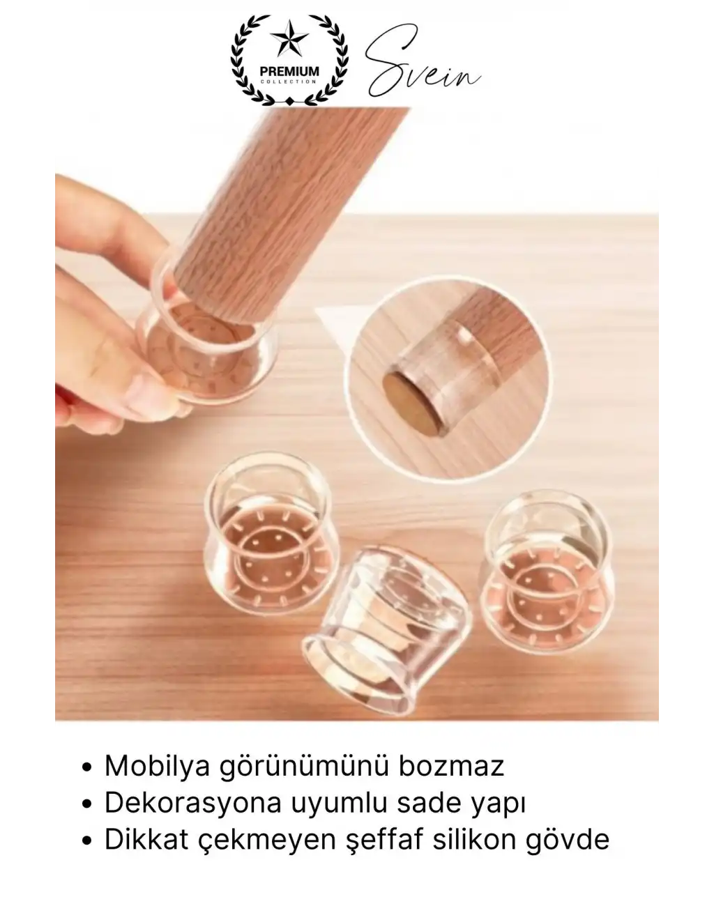 #Sandalye Keçeli Şeffaf Silikon Zemin Koruyucu Sandalye Masa Ayağı Parke Çizmez 8li Set Kılıf Esnek