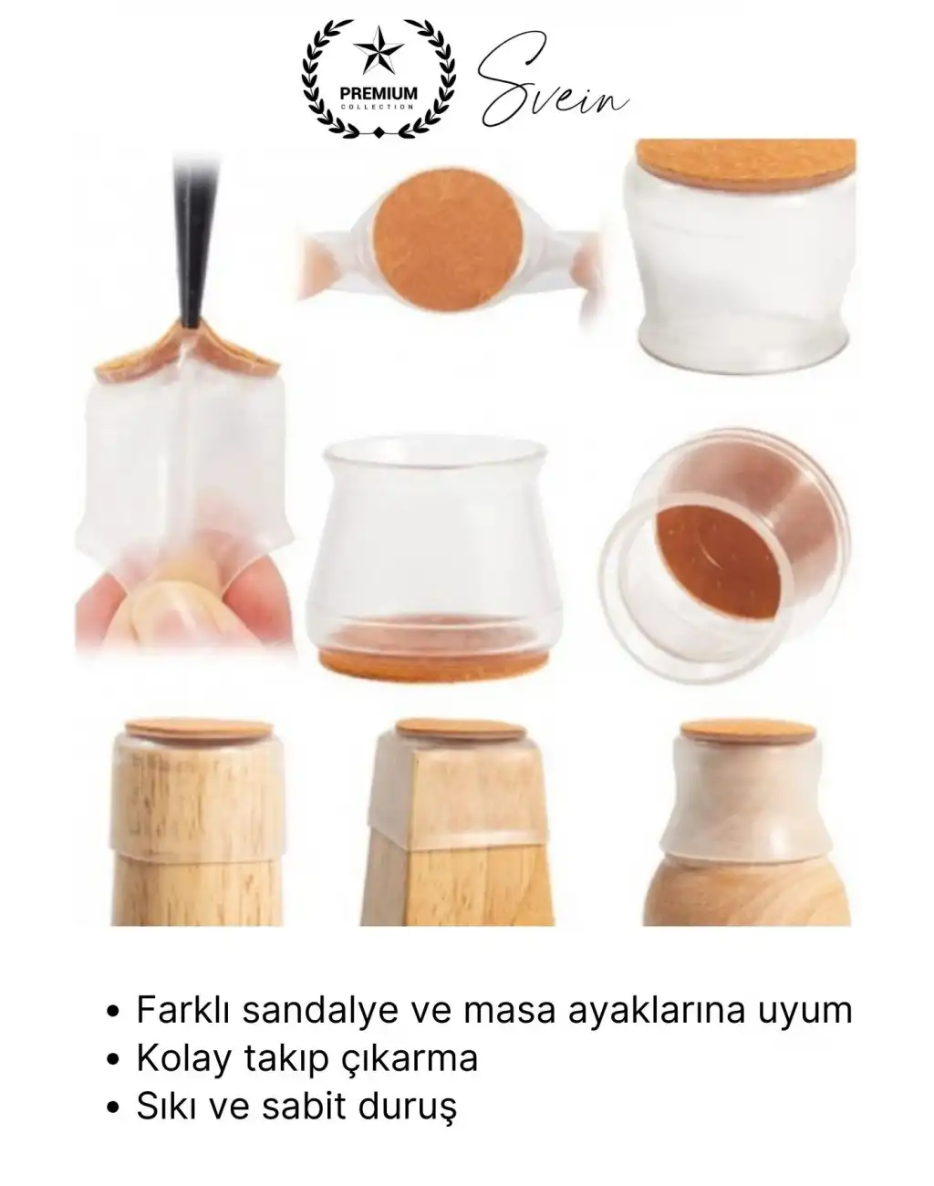 #Sandalye Keçeli Şeffaf Silikon Zemin Koruyucu Sandalye Masa Ayağı Parke Çizmez 8li Set Kılıf Esnek