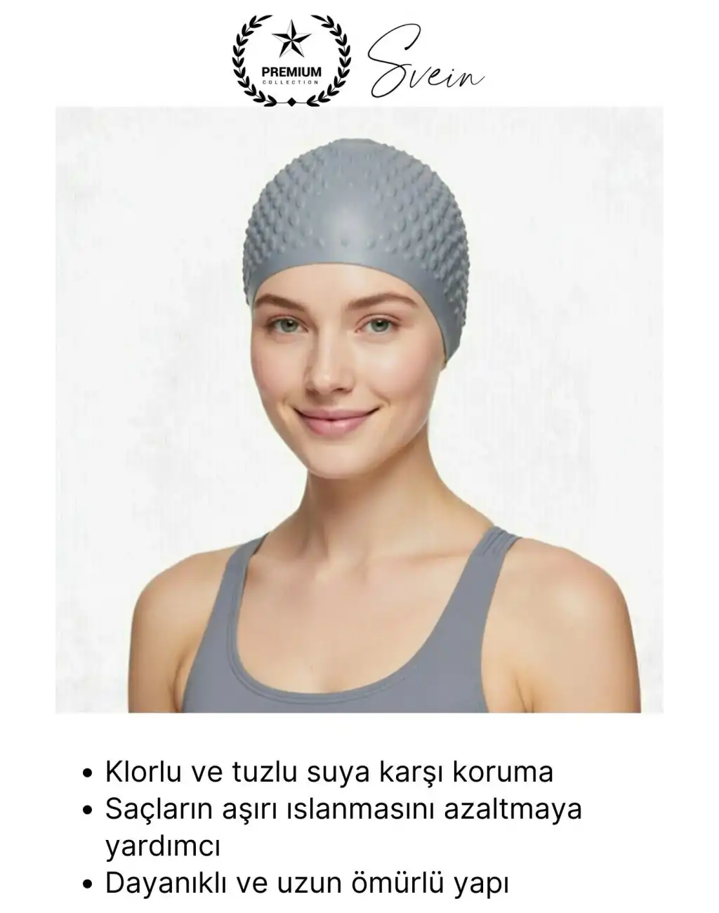 #Bone Su Geçirmez Kaymaz Silikon Yüzücü Bonesi Yüzme Şapkası Uzun Saç Yetişkin Esnek Havuz Deniz