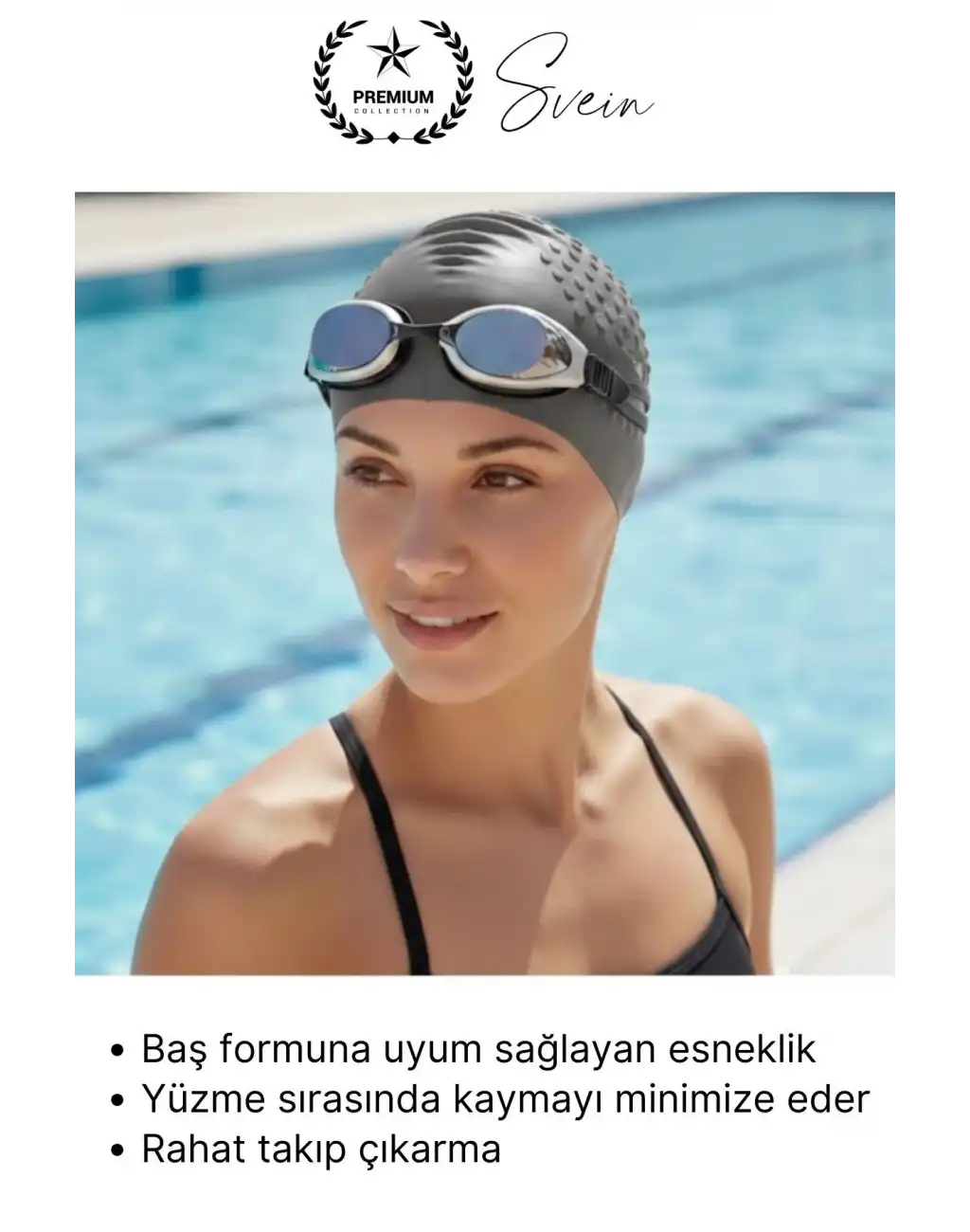 #Bone Su Geçirmez Kaymaz Silikon Yüzücü Bonesi Yüzme Şapkası Uzun Saç Yetişkin Esnek Havuz Deniz