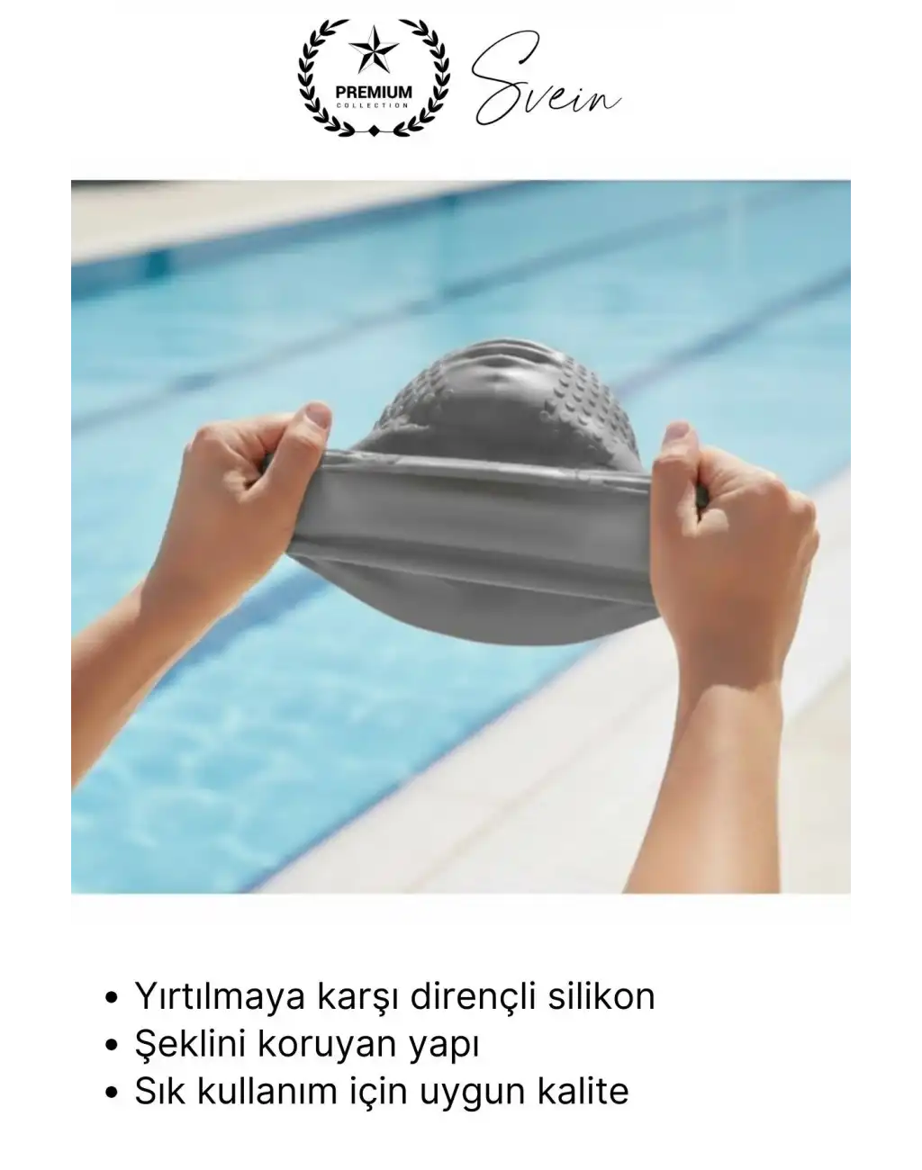 #Bone Su Geçirmez Kaymaz Silikon Yüzücü Bonesi Yüzme Şapkası Uzun Saç Yetişkin Esnek Havuz Deniz