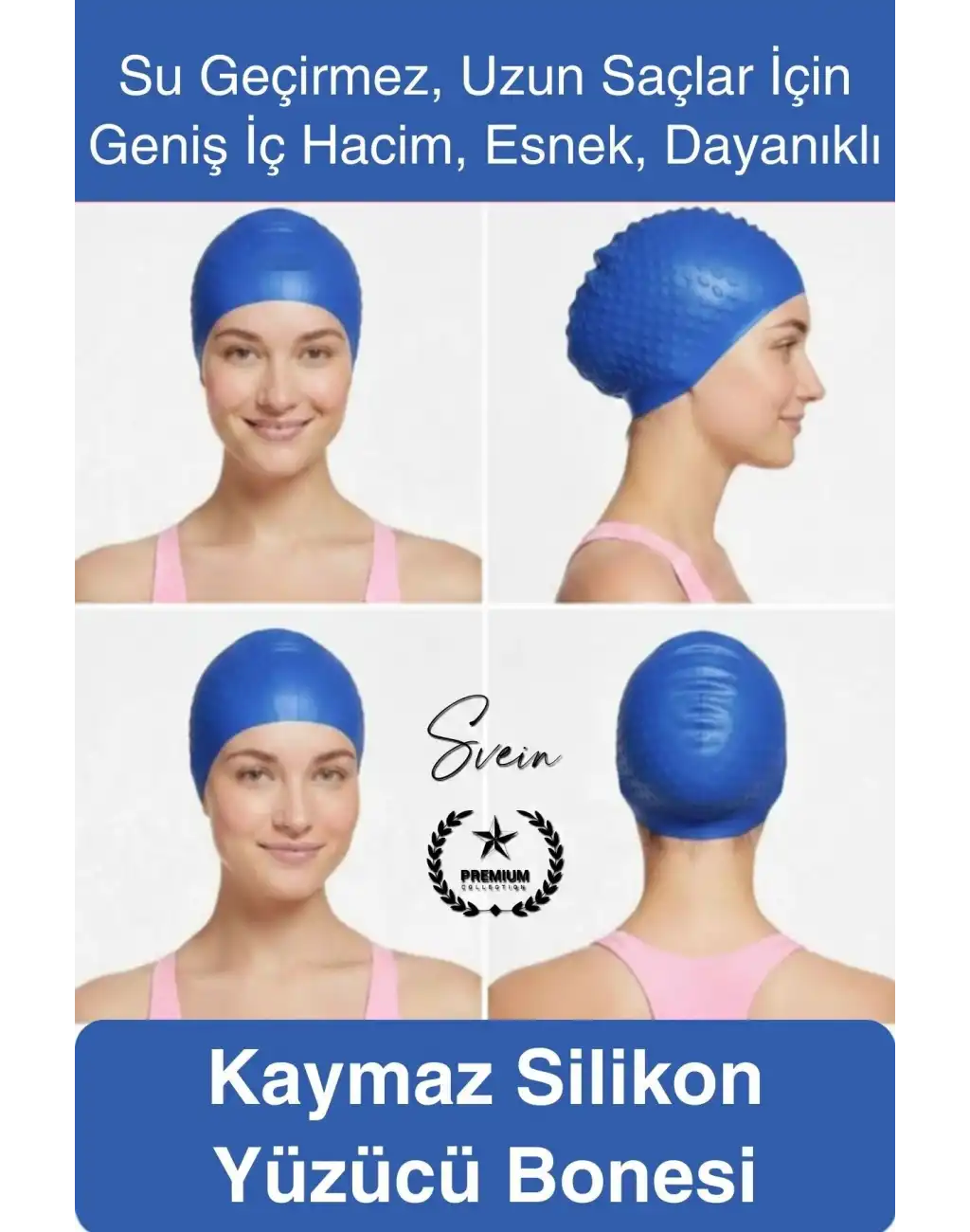 #Bone Su Geçirmez Kaymaz Silikon Yüzücü Bonesi Yüzme Şapkası Uzun Saç Yetişkin Esnek Havuz Deniz