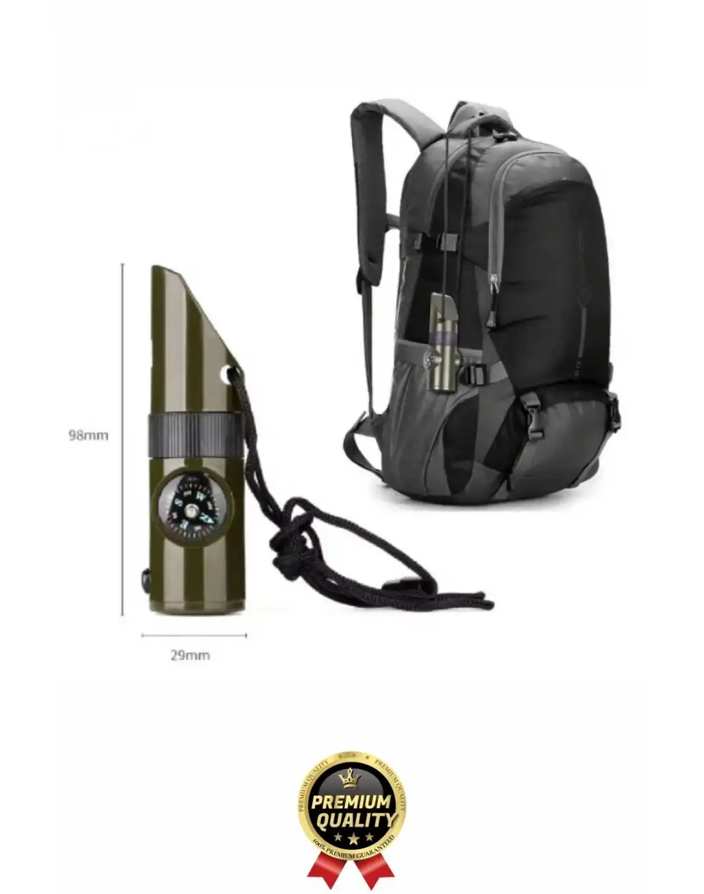 #Düdük Fener Pusula Sinyal Güvenlik Hayatta Kalma Kamp Deprem Outdoor 7si 1 Arada Acil Durum Düdüğü